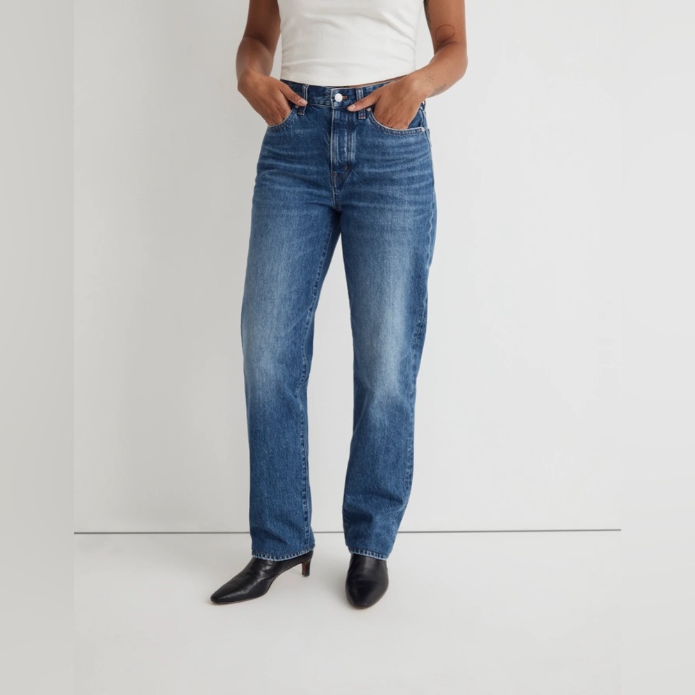 Madewell Tall Curvy Low-Slung Straight Jeans in Palmina Wash